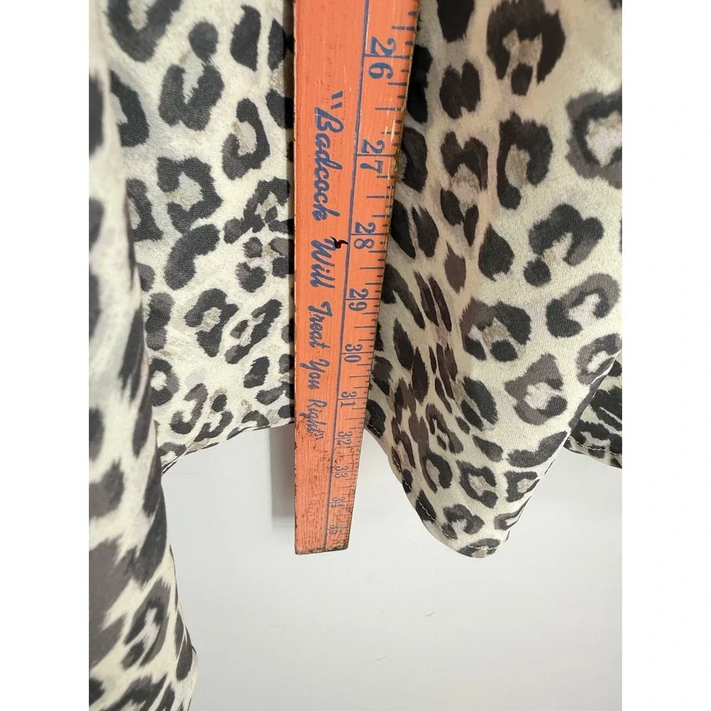 Altard State Leopard Print Satin‎ Midi Skirt High Rise Cheetah Silky Long XS
